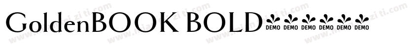 GoldenBOOK BOLD字体转换
